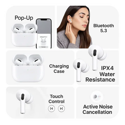 AIRPODS PRO 2 ANC WITH 6 MONTHS WARRANTY